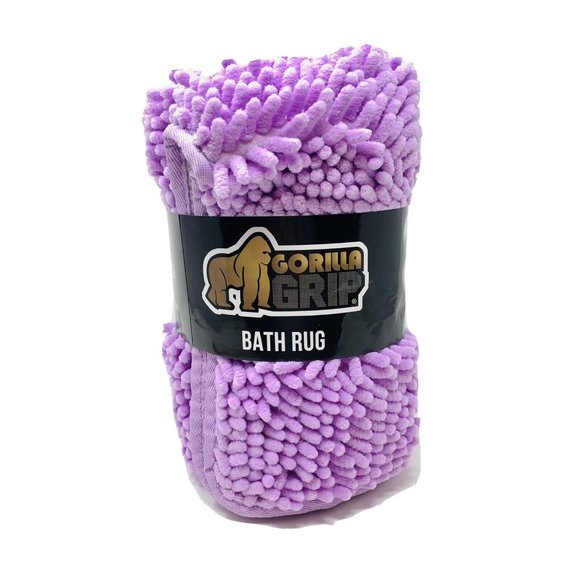 Gorilla Grip Bath Purple Lavender Chenille Bathroom Rug Mat Gorilla